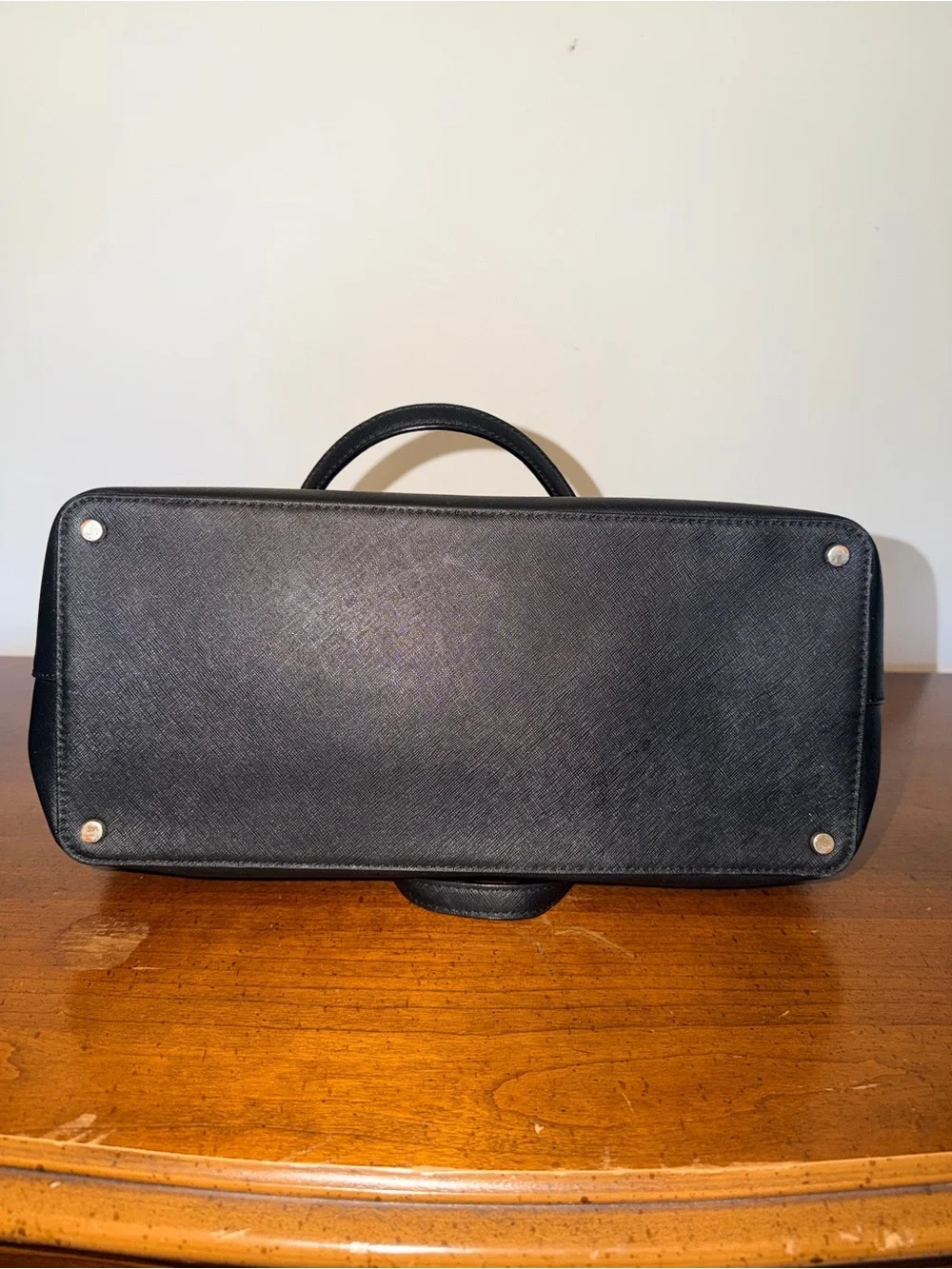 Kate Spade Black Structured Tote with Gold Accents - Picture 7 of 15